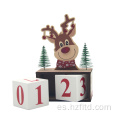 Calendario de decoración navideña de renos